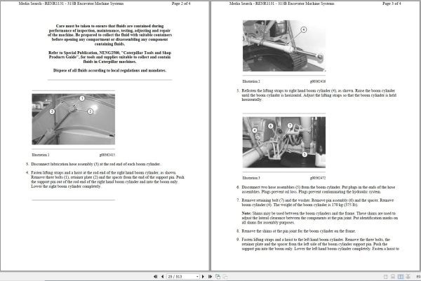 CAT Excavator 315B L 3AW Operation Service Manual and Schematics 2