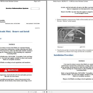 CAT Excavator 318B 3LR Operation Service Manual and Schematics 1