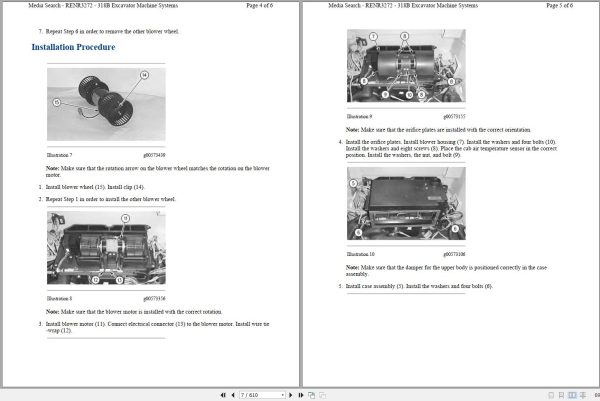 CAT Excavator 318B 3LR Operation Service Manual and Schematics 2