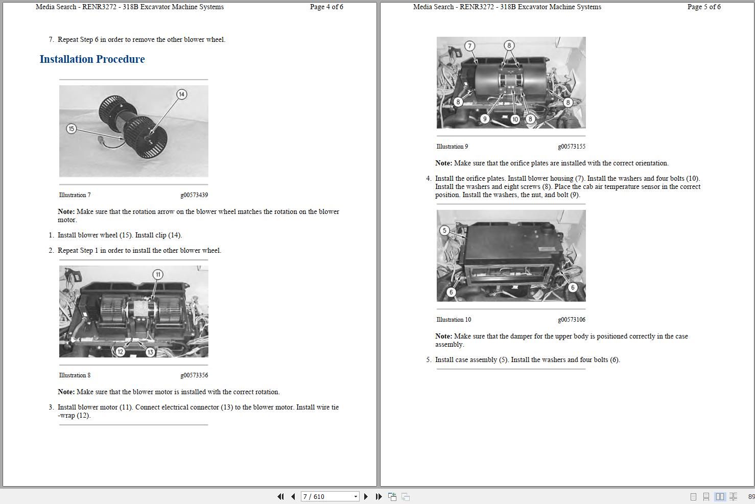 CAT Excavator 318B 3LR Operation Service Manual and Schematics 2