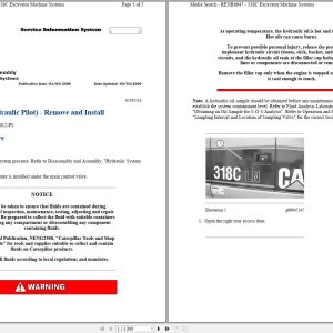 CAT Excavator 318C MDY Operation Service Manual and Schematics 1