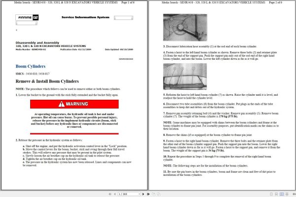 CAT Excavator 320 2DL Operation Service Manual and Schematics 1
