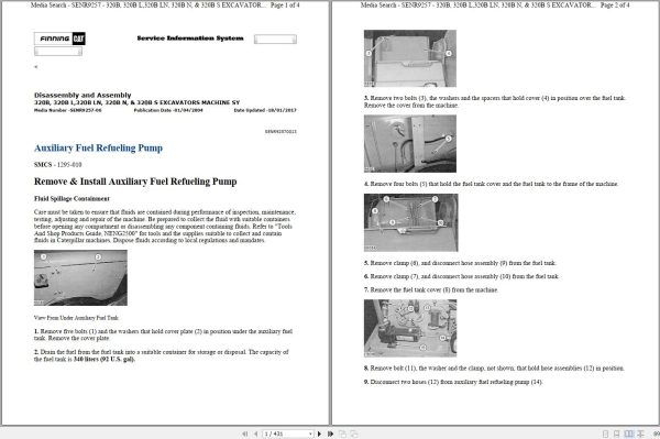 CAT Excavator 320B L 6CR Operation Service Manual and Schematics 1