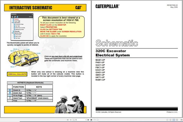 CAT Excavator 320C SBN Operation Service Manual and Schematics 3