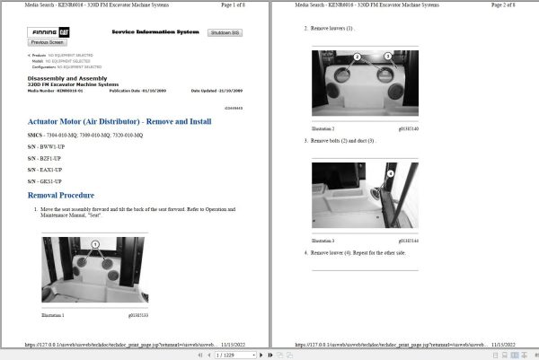 CAT Excavator 320D FM EAX Operation Service Manual and Schematics 1
