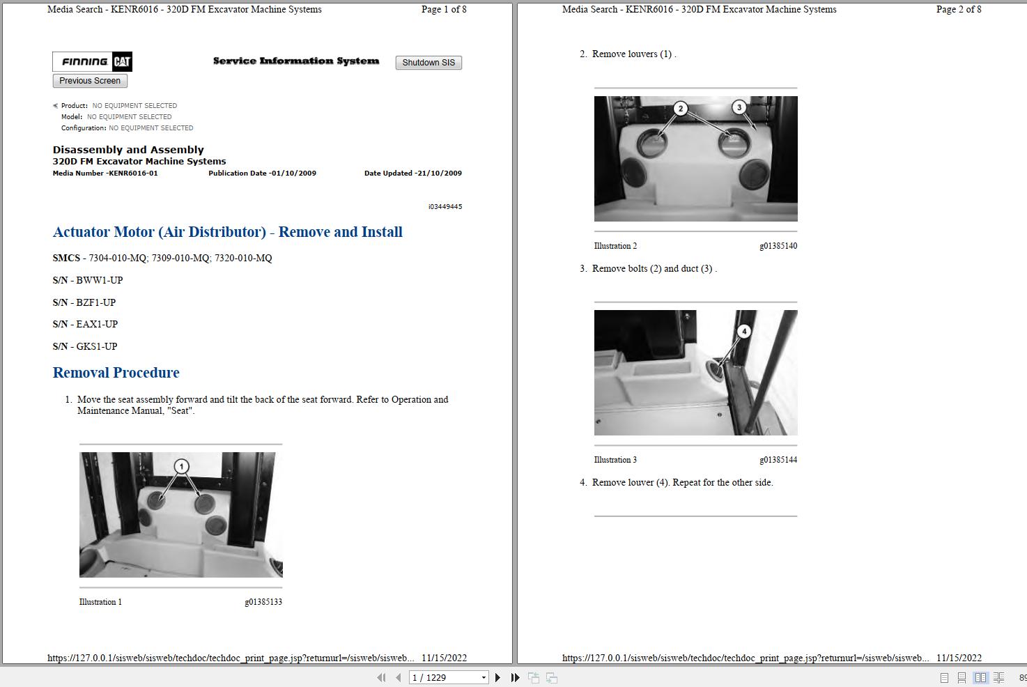 CAT Excavator 320D FM EAX Operation Service Manual and Schematics 1