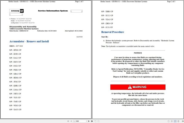 CAT Excavator 320D2 L PBB Operation Service Manual and Schematics 1