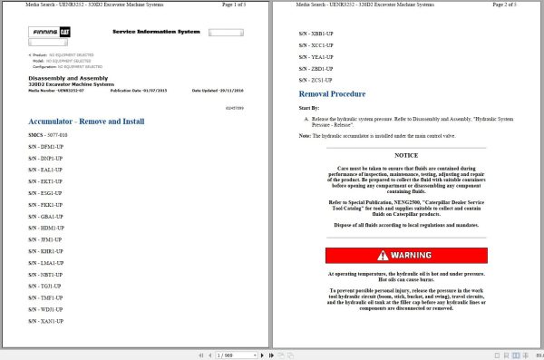 CAT Excavator 320D2 L ZCS Operation Service Manual and Schematics 1