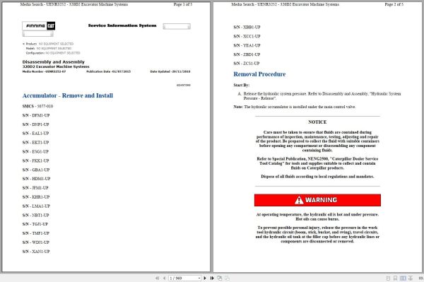 CAT Excavator 320D2 YEA Operation Service Manual and Schematics 1