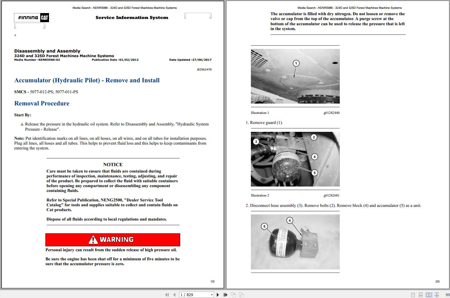 CAT Excavator 324D JKR Operation Service Manual and Schematics 1