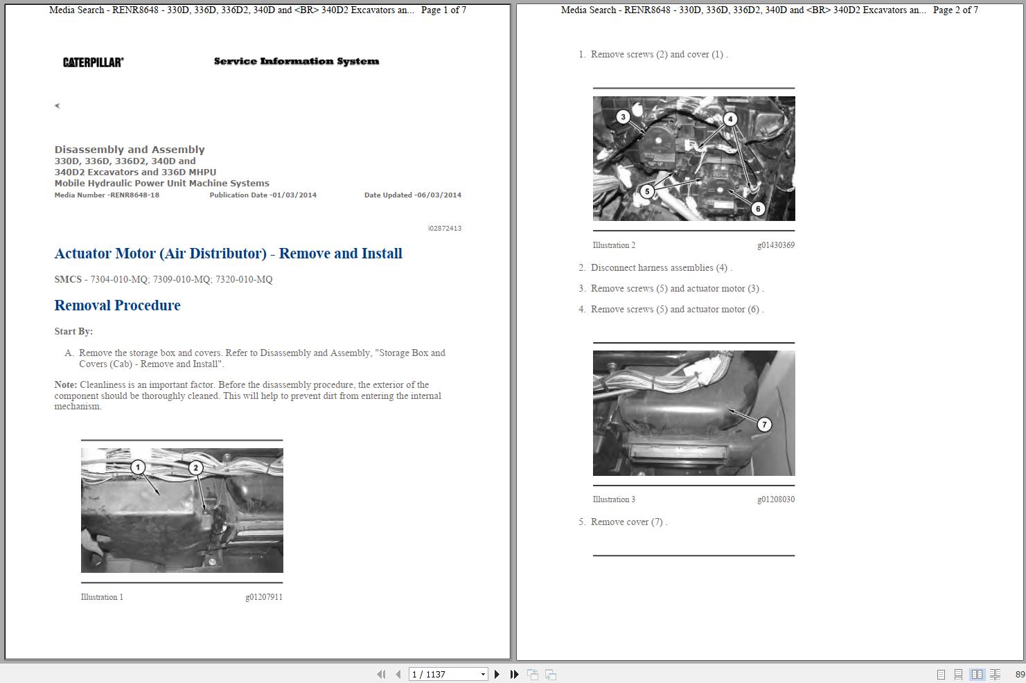 CAT Excavator 330D L B6H Operation Service Manual and Schematics 1