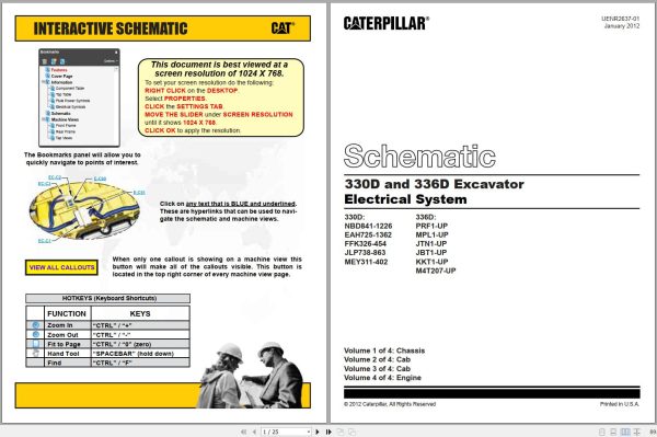 CAT Excavator 336D L MPL Operation Service Manual and Schematics 3