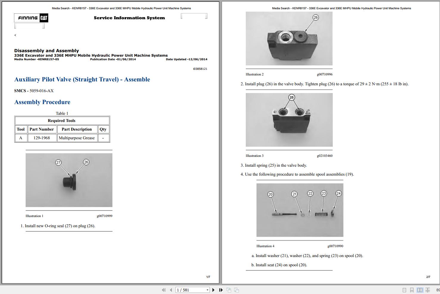 CAT Excavator 336E L BZY Operation Service Manual and Schematics 1