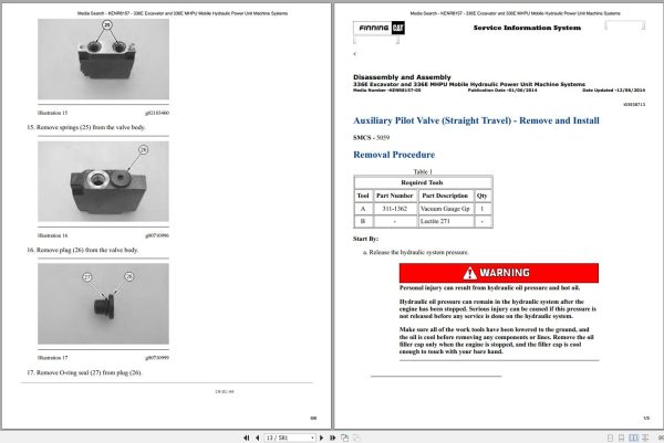 CAT Excavator 336E L YCE Operation Service Manual and Schematics 1