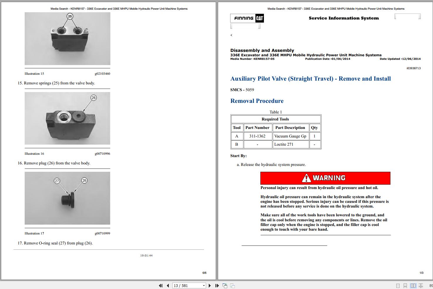 CAT Excavator 336E L YCE Operation Service Manual and Schematics 1