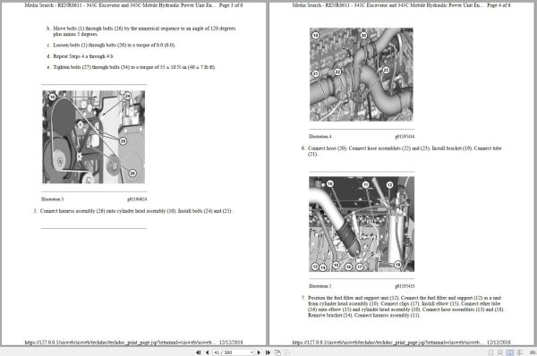 CAT Excavator 345C GCL Operation Service Manual and Schematics 2