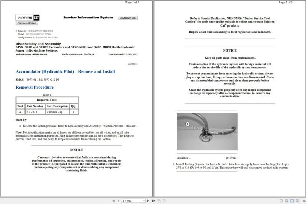 CAT Excavator 345D L EEH Operation Service Manual and Schematics 1