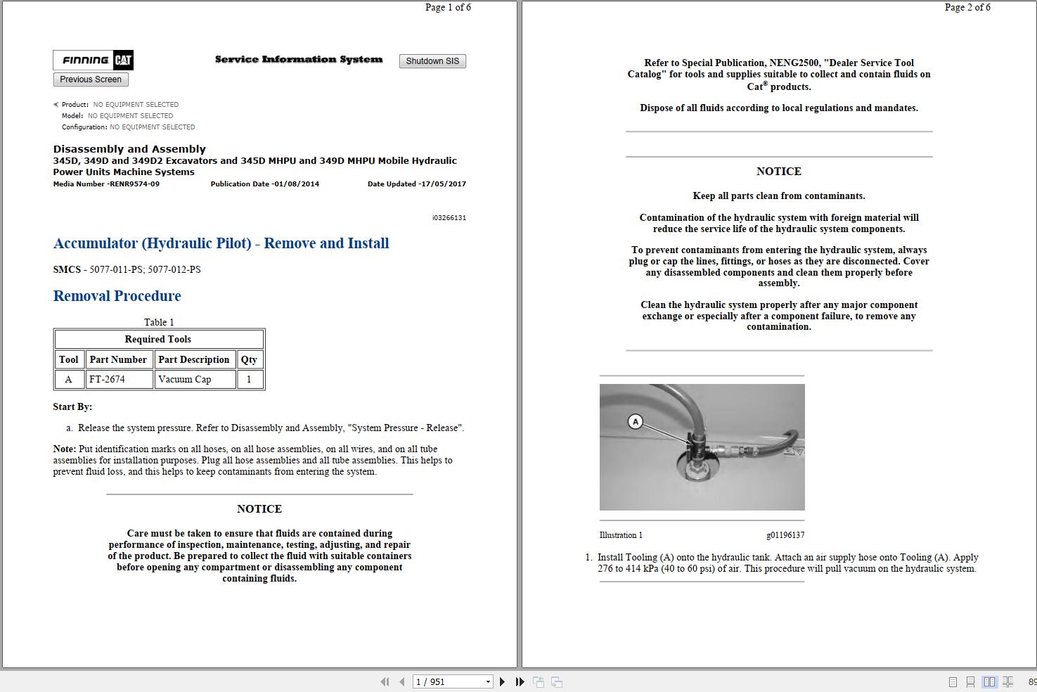 CAT Excavator 345D L EEH Operation Service Manual and Schematics 1