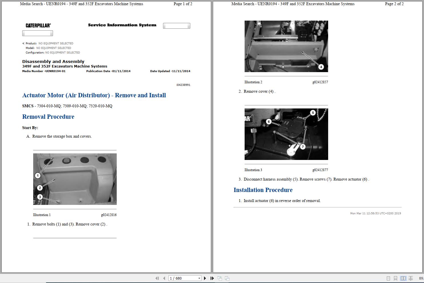 CAT Excavator 349F L HPD Operation Service Manual and Schematics 1