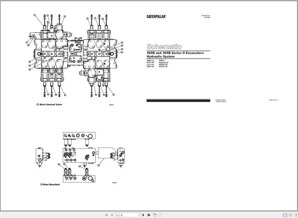 CAT Excavator 365B CFJ Operation Service Manual and Schematics 4