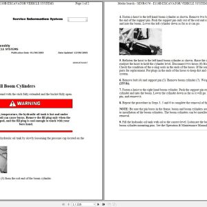 CAT Excavator E110B 3FG Operation Service Manual and Schematics 1