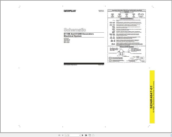 CAT Excavator E110B 3FG Operation Service Manual and Schematics 3