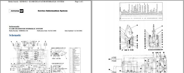 CAT Excavator E110B 5GK Operation Service Manual and Schematics 5