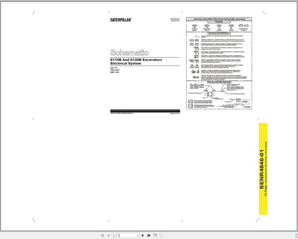CAT Excavator E110B 8MF Operation Service Manual and Schematics 3