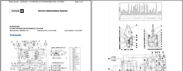 CAT Excavator E110B 9HF Operation Service Manual and Schematics 5