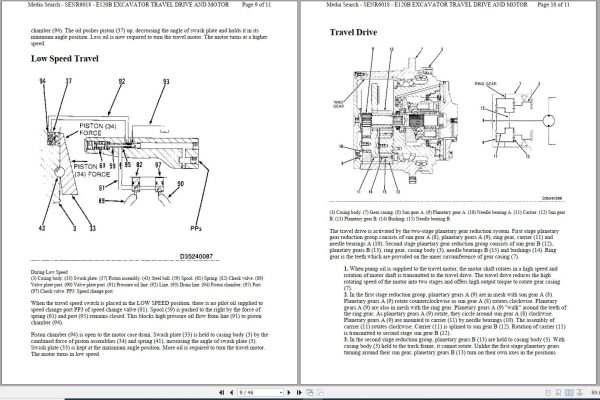 CAT Excavator E120B 4XK 6JF 7NF Operation Service Manual and Schematics 2
