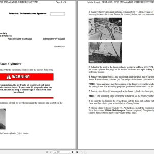 CAT Excavator E70B Operation Service Manual and Schematics 1