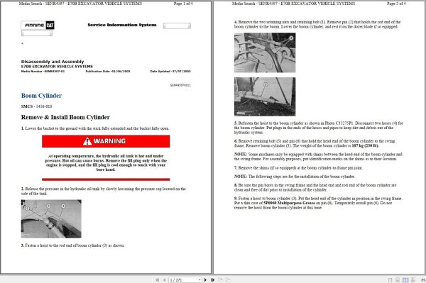 CAT Excavator E70B Operation Service Manual and Schematics 1