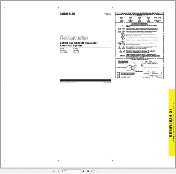 CAT Excavator EL200B 5EG Operation Service Manual and Schematics 3