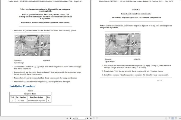 CAT Excavator EL200B 7DF Operation Service Manual and Schematics 2
