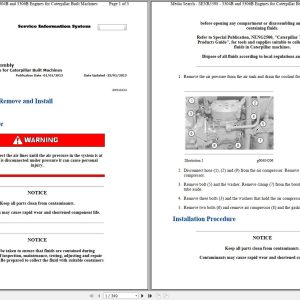 CAT Excavator EL300 4NF Operation Maintenance and Service Manual 1