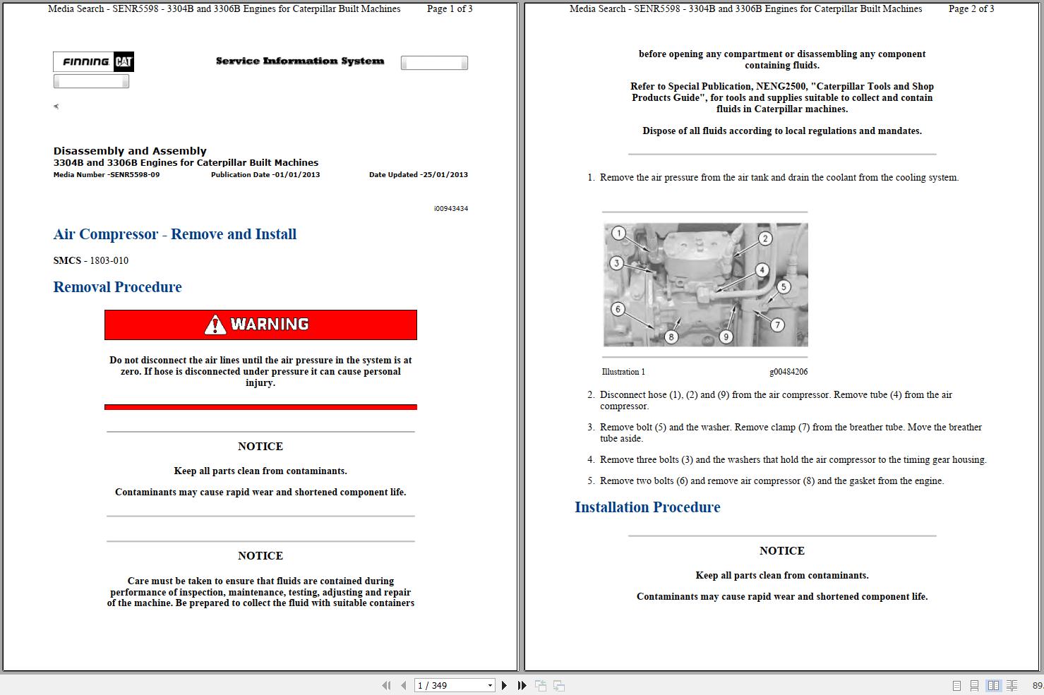 CAT Excavator EL300 4NF Operation Maintenance and Service Manual 1