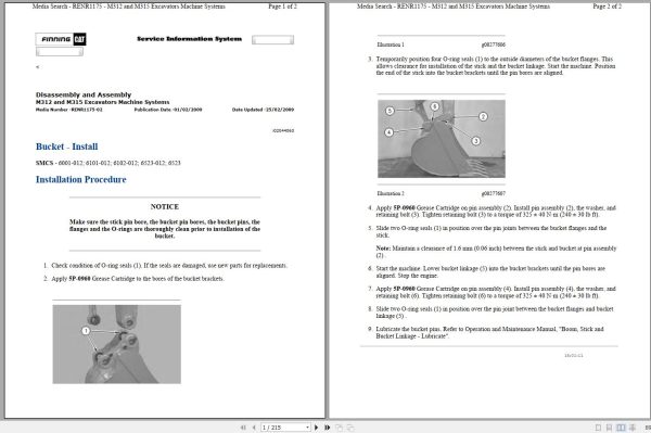 CAT Excavator M312 6TL Operation Service Manual and Schematics 1