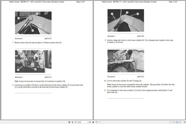 CAT Excavator M312 6TL Operation Service Manual and Schematics 2