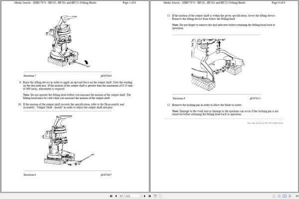 CAT Felling Head HF221 BXX Operation Maintenance Service Manual 2