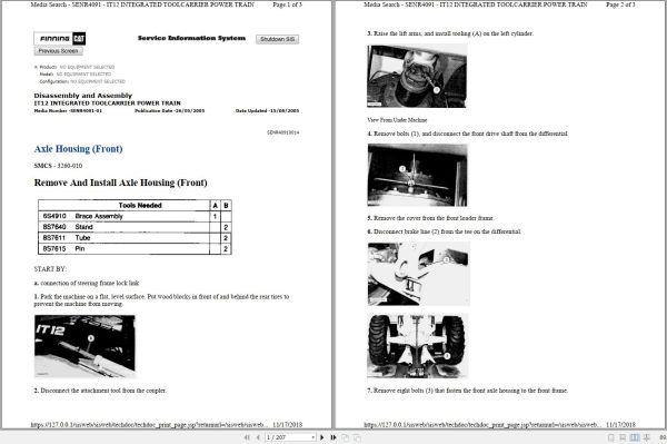 CAT Integrated Tool Carrier IT12 4NC Operators Service Manual and Electrical Schematics 1