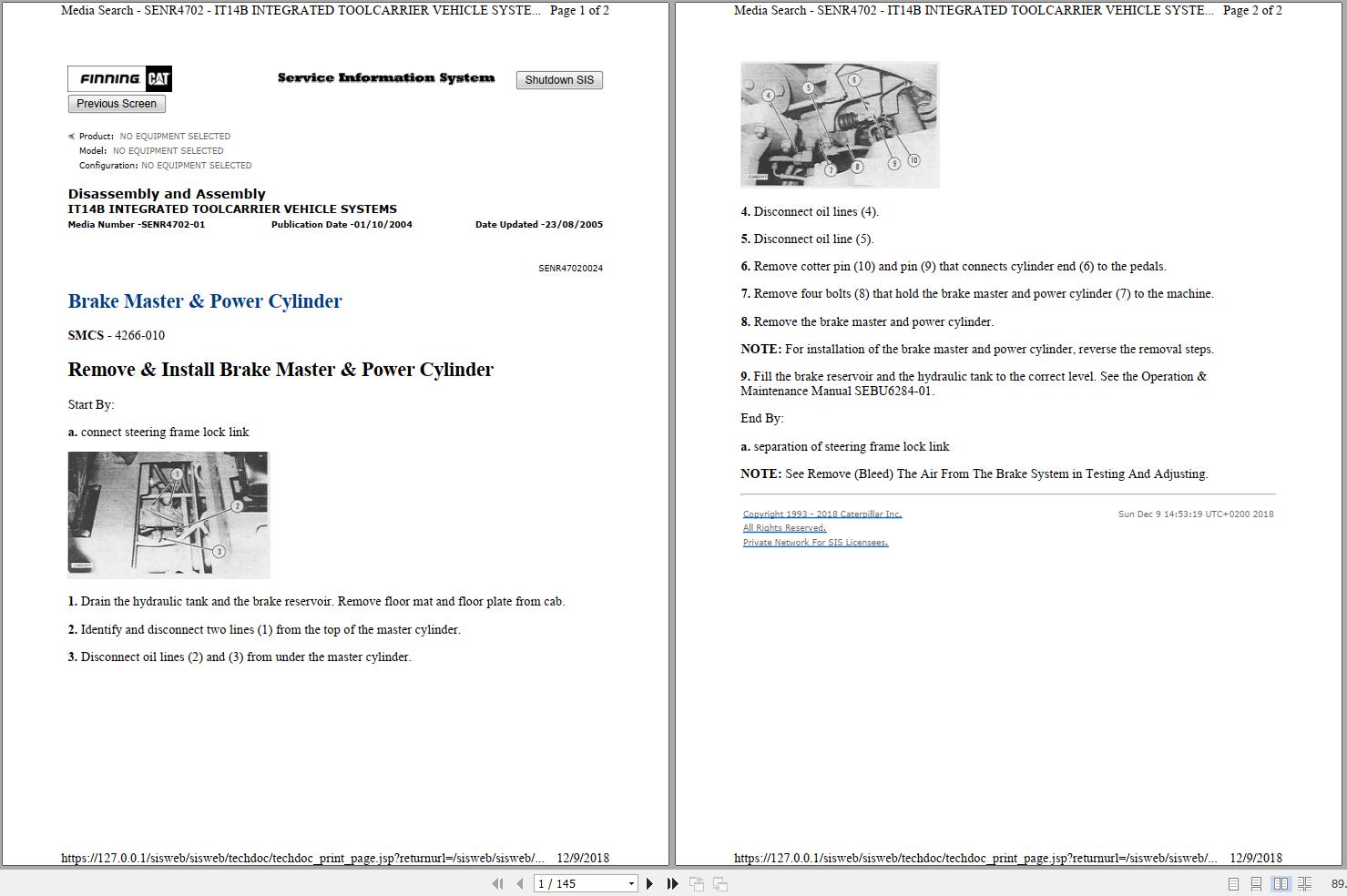 CAT Integrated Tool Carrier IT14B 3NJ Operators Service Manual and Electrical Schematics 1