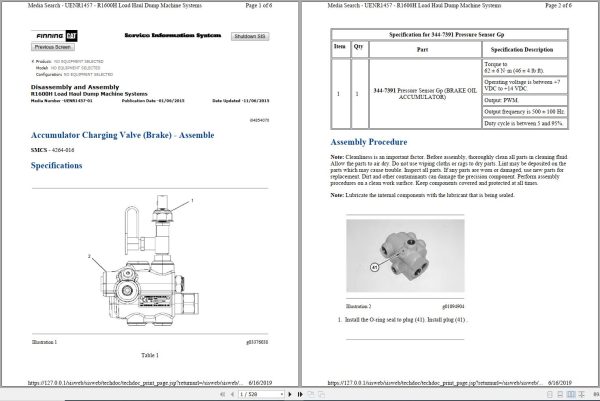 CAT Load Haul Dump R1600H 9SD Operators Service Manual and Schematics 1