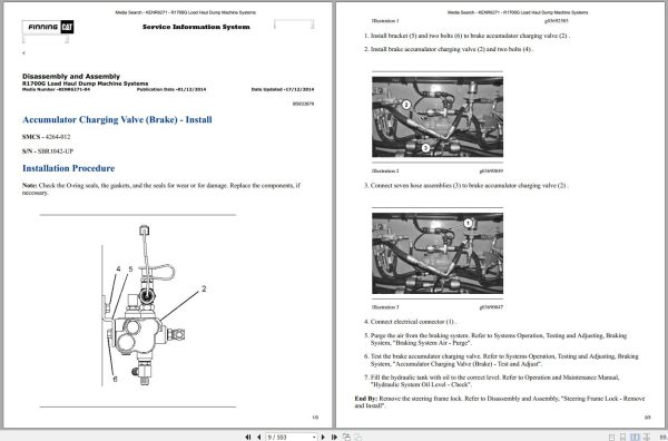 CAT Load Haul Dump R1700G SBR Operators Service Manual and Schematics 2