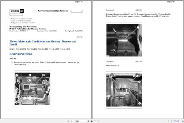 CAT Material Handler MH3049 HPB Operators Service Manual and Schematics 1