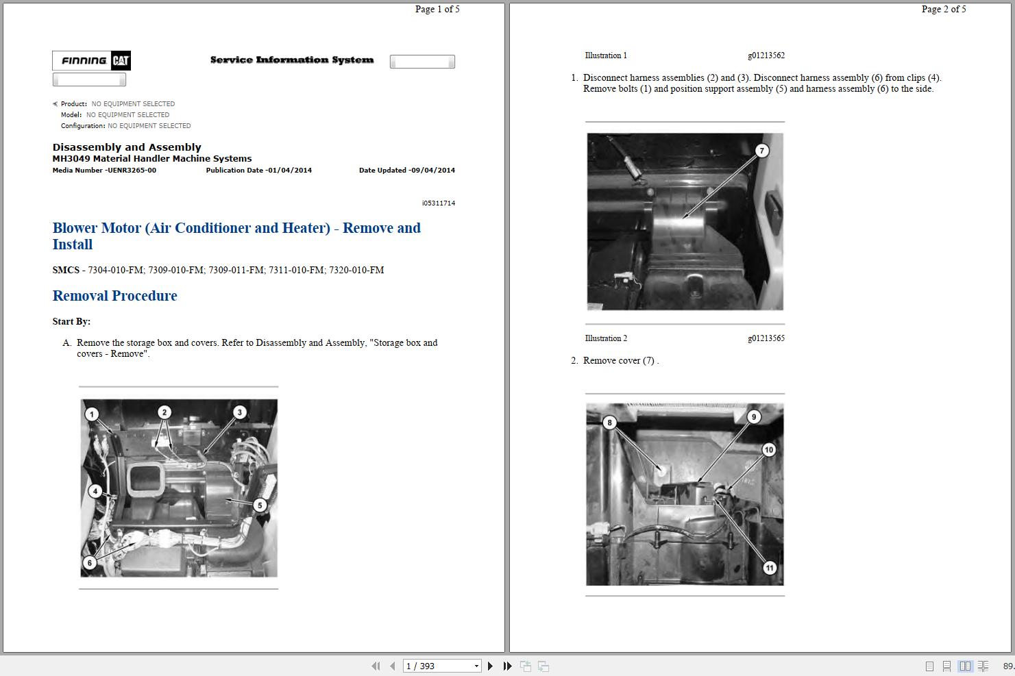 CAT Material Handler MH3049 HPB Operators Service Manual and Schematics 1