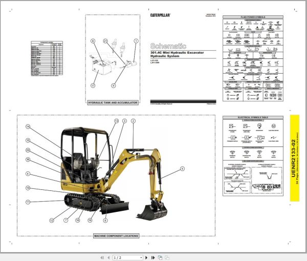 CAT Mini Hydraulic Excavator 301.4C LJK Operators Service Manual and Schematics 3