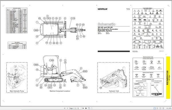 CAT Mini Hydraulic Excavator 301.6C JBB Operators Service Manual and Schematics 3