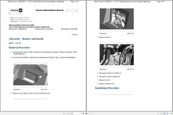 CAT Mini Hydraulic Excavator 302.5C GBB Operators Service Manual and Schematics 1
