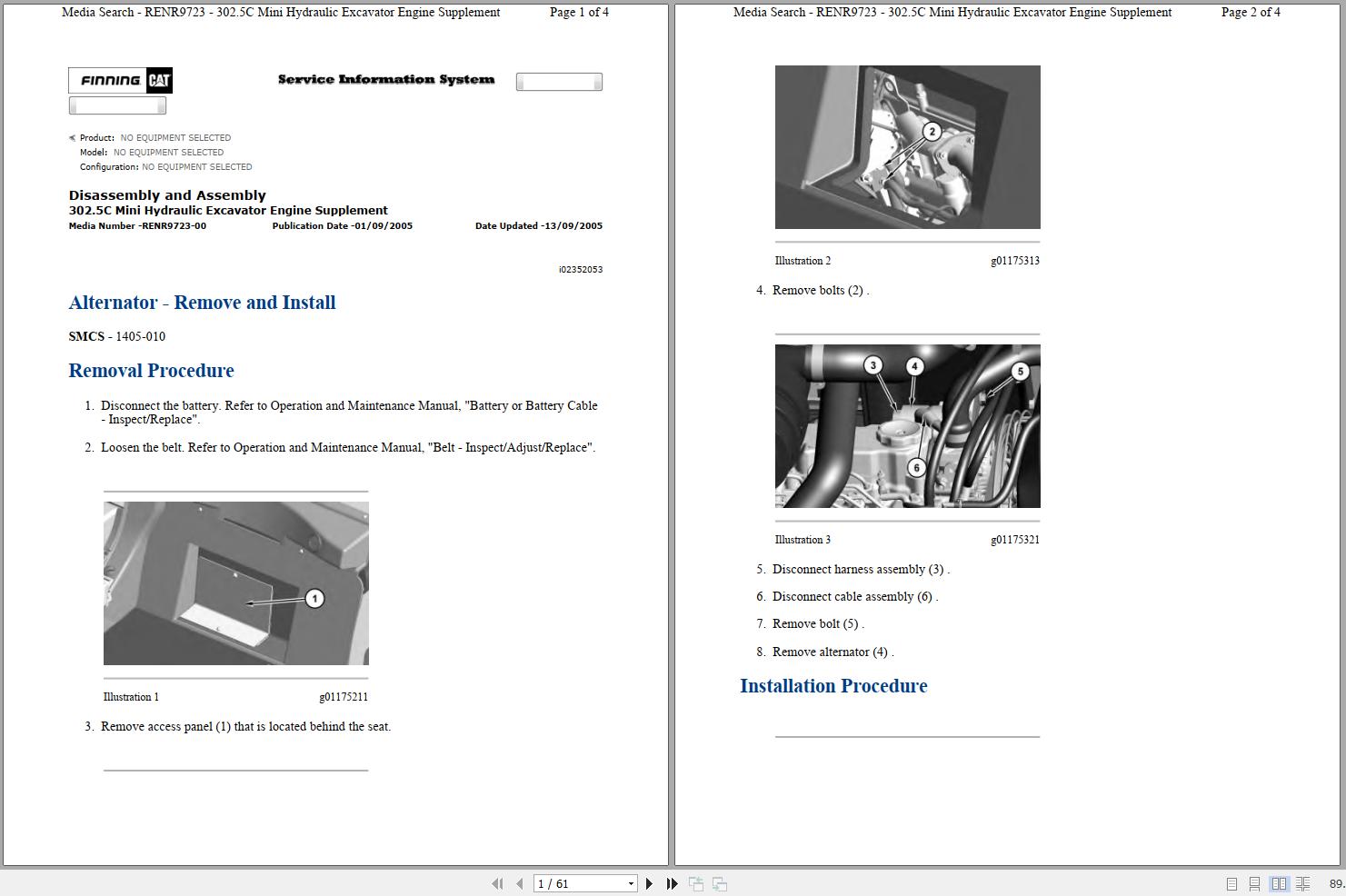 CAT Mini Hydraulic Excavator 302.5C GBB Operators Service Manual and Schematics 1