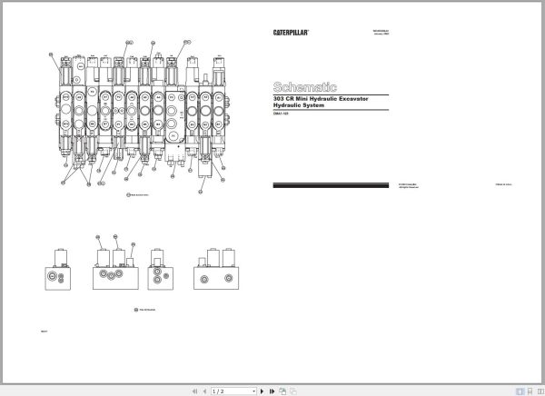 CAT Mini Hydraulic Excavator 303 DMA Operators Service Manual and Schematics 4